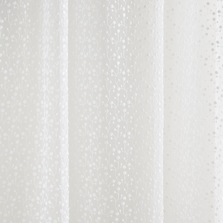 Firana haftowana Rosita 140x250 cm z motywem kwiatowym