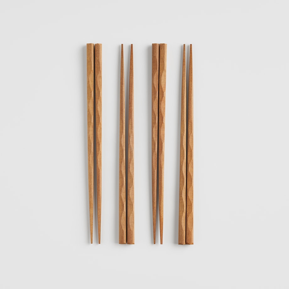Zestaw 4 par pałeczek z drewna akacjowego Chopsticks