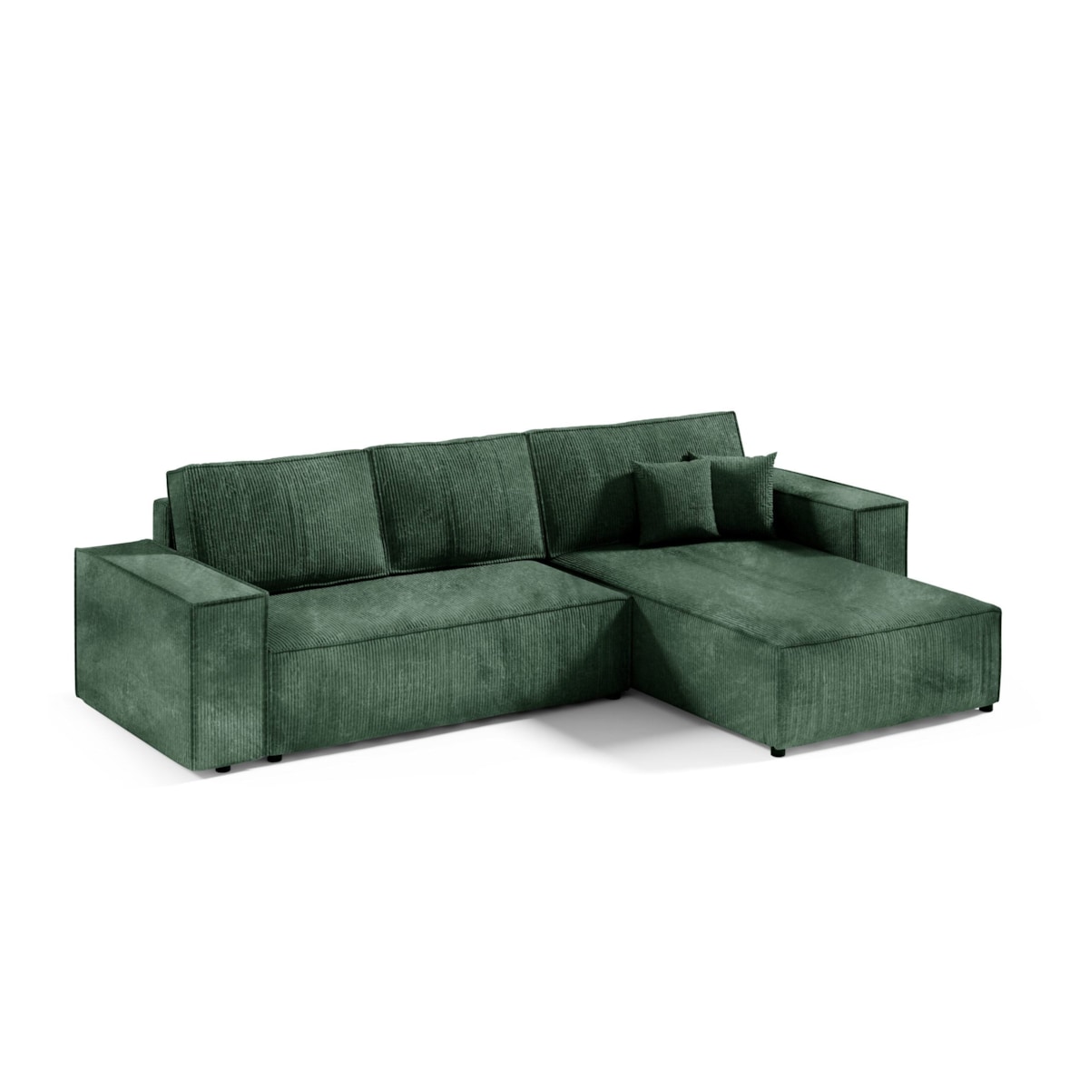 Narożnik MILLE L z funkcją spania, sztruks, Kolor: POSO 14