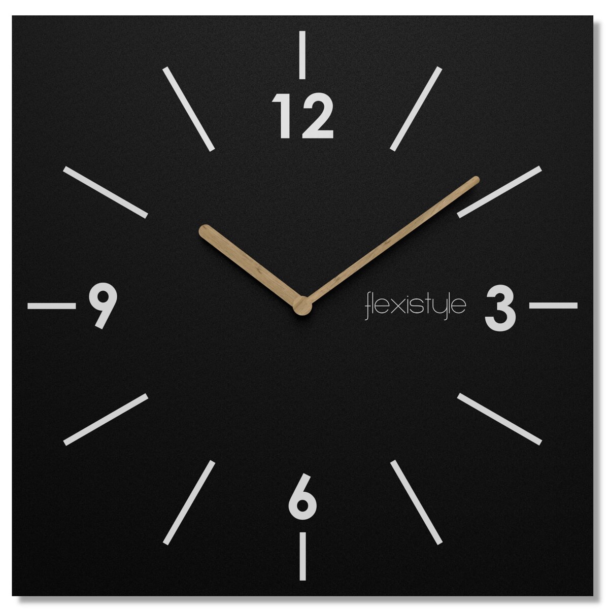 Kwadratowy zegar ścienny Scandic 30cm czarny