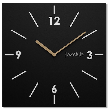 Kwadratowy zegar ścienny Scandic 30cm czarny