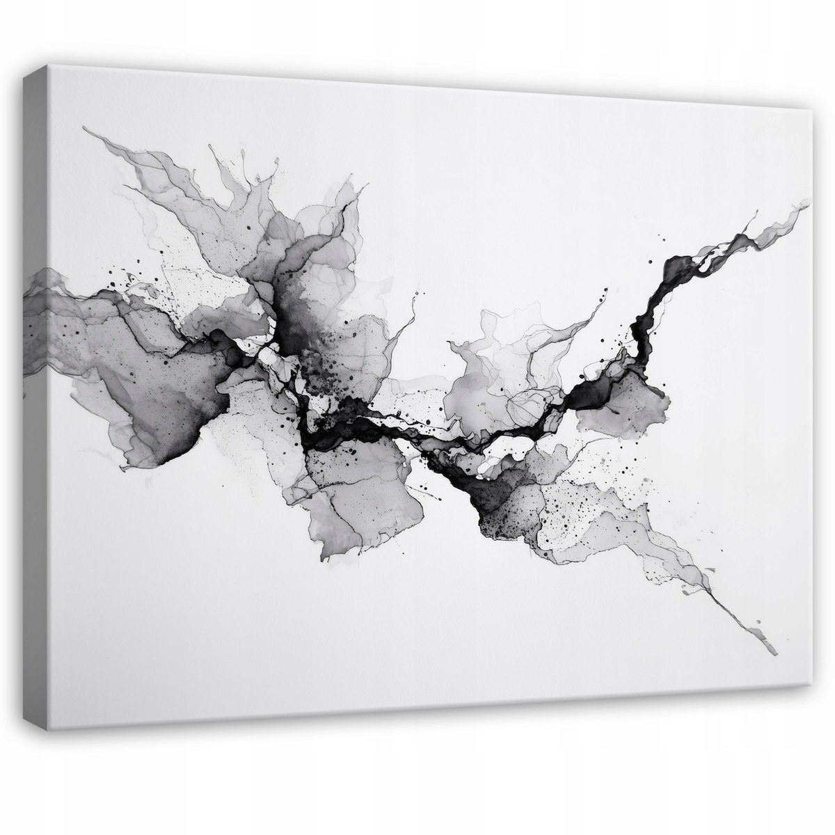 Obraz Do Sypialni Salonu Na Płótnie Abstrakcja Akwarela Szary 60x40