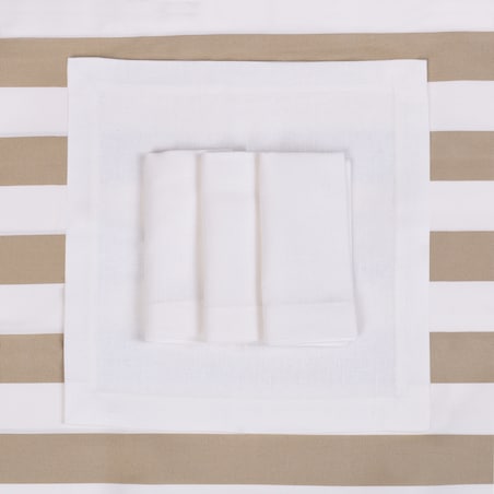 Lniane serwetki Classic Bianco Neve – 40 × 40 cm – komplet 6 szt.