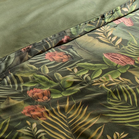 Pościel z bawełny satynowej Tropini 200x220 cm z motywem tropikalnym