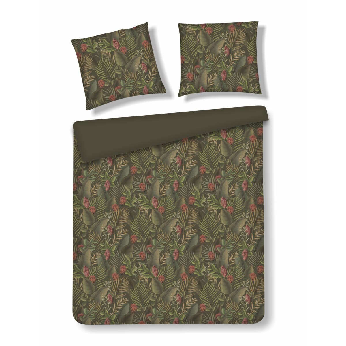 Pościel z bawełny satynowej Tropini 200x220 cm z motywem tropikalnym