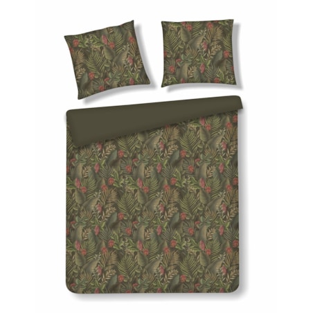 Pościel z bawełny satynowej Tropini 200x220 cm z motywem tropikalnym