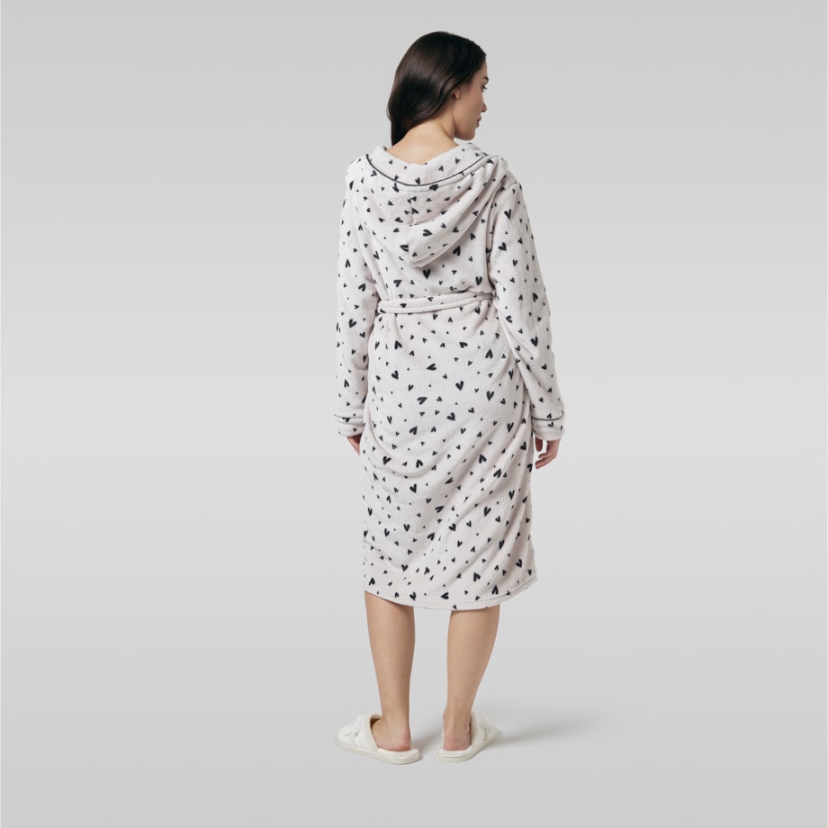 Szlafrok Malorina z motywem serc