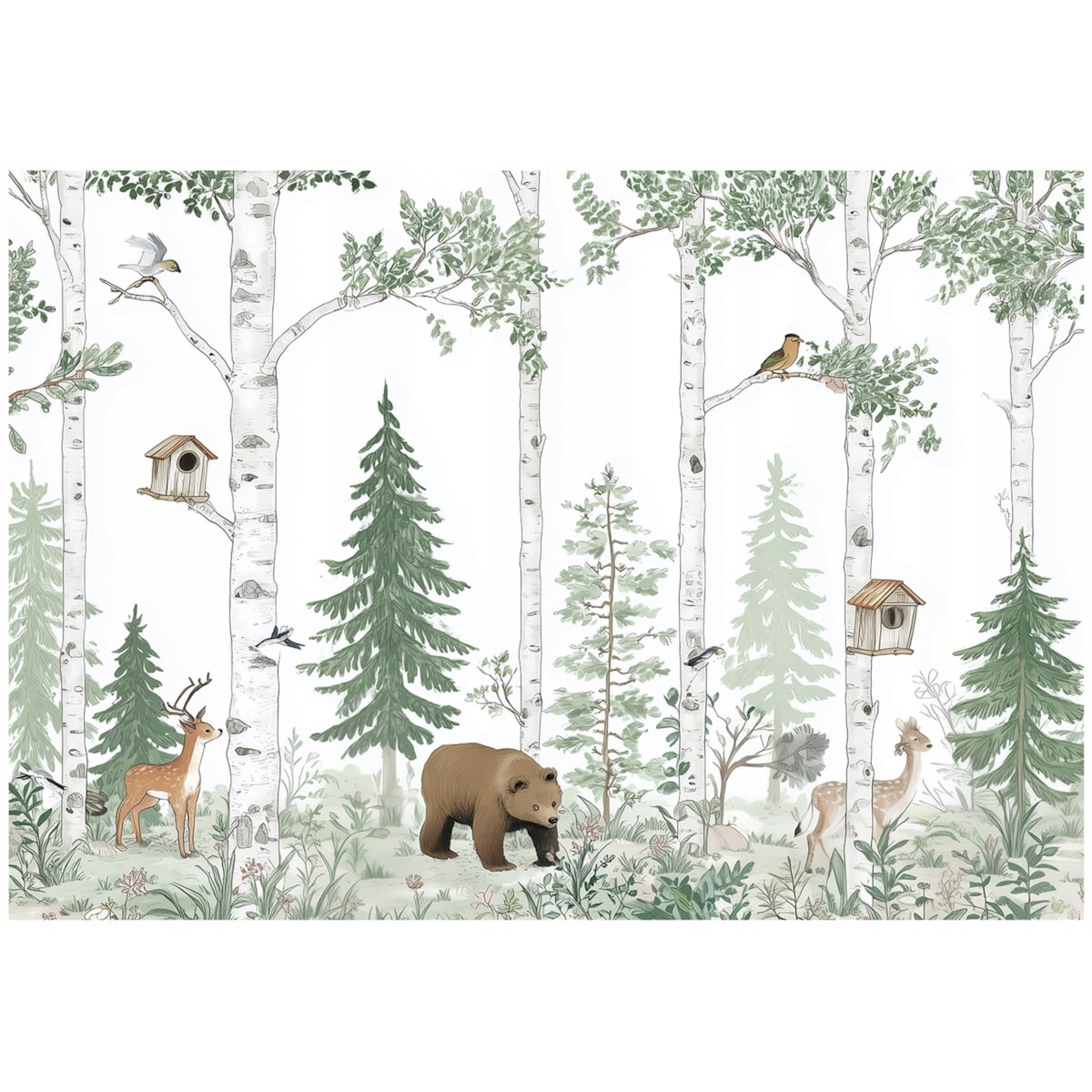 Fototapeta Dla Dzieci Na Flizelinie Las Drzewa Zielony 400x280