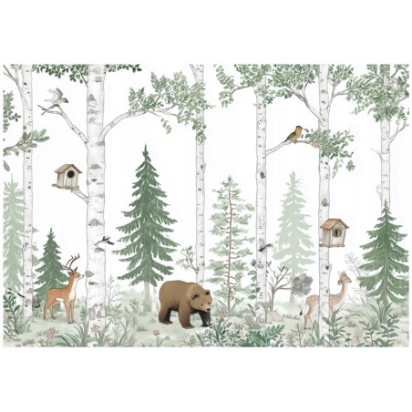 Fototapeta Dla Dzieci Na Flizelinie Las Drzewa Zielony 400x280