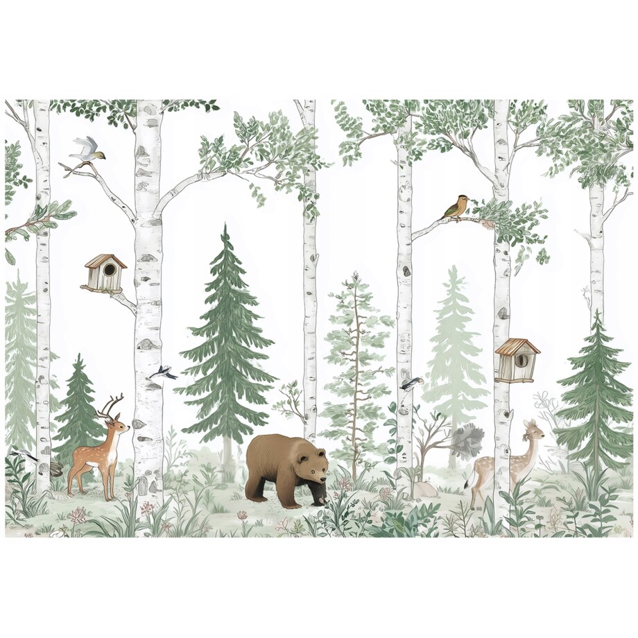 Fototapeta Dla Dzieci Na Flizelinie Las Drzewa Zielony 400x280