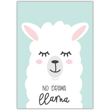 plakat spoko lama 21x30 cm