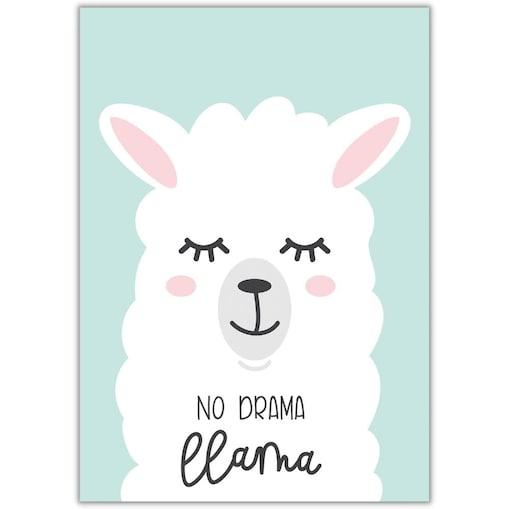 plakat spoko lama 21x30 cm