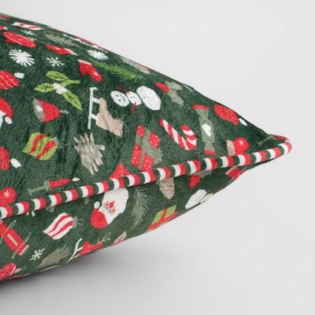 Poszewka z nadrukiem Festio 45x45 cm z motywem mikołaja