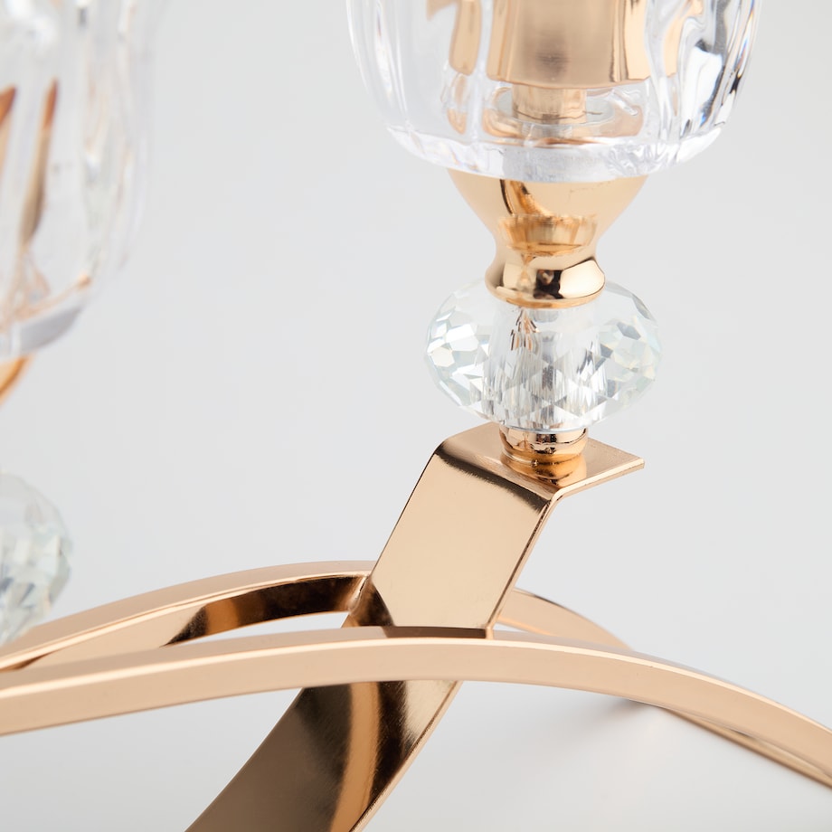 Świecznik potrójny Flori trio z motywem kwiatowym