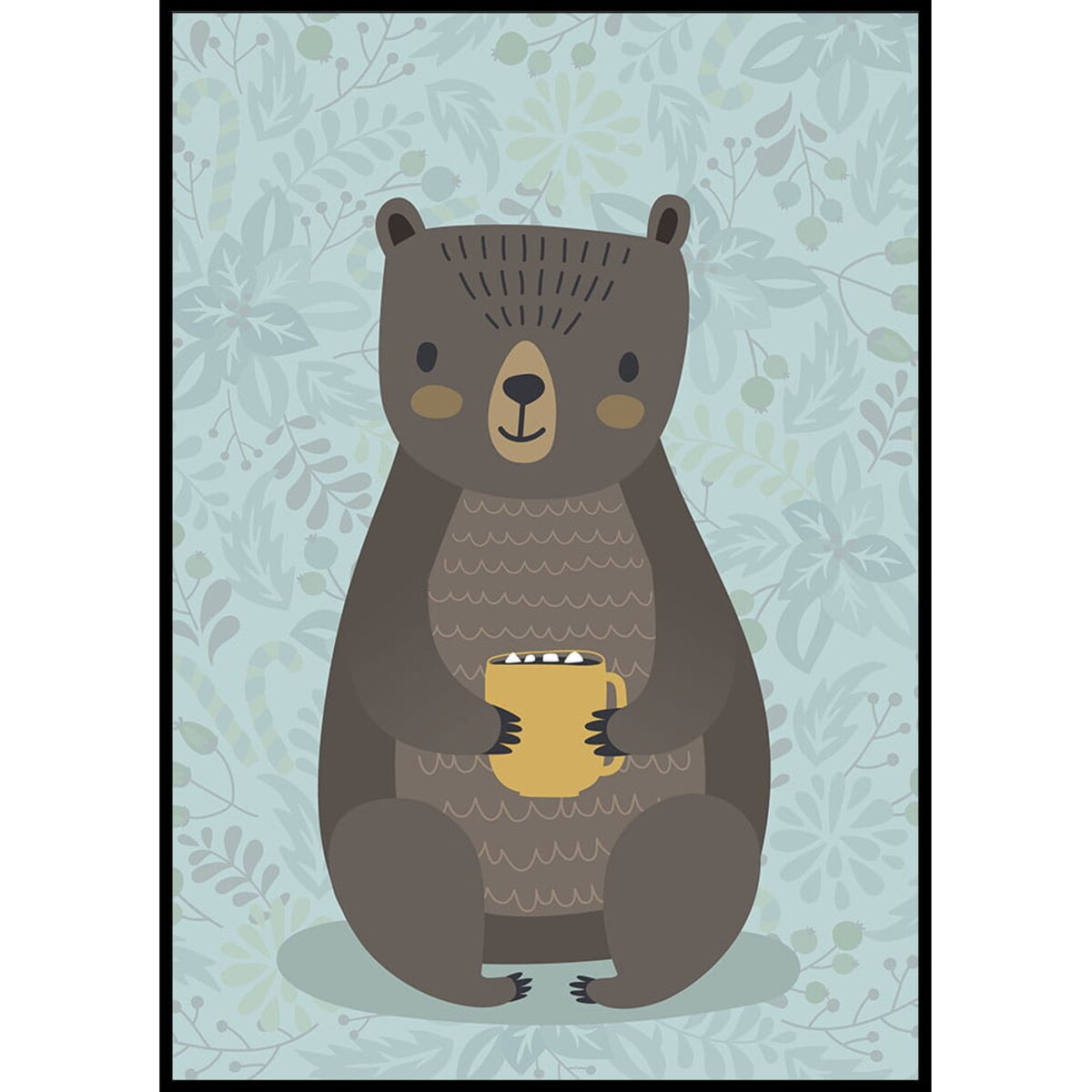 plakat zimowy misiu 30x40 cm