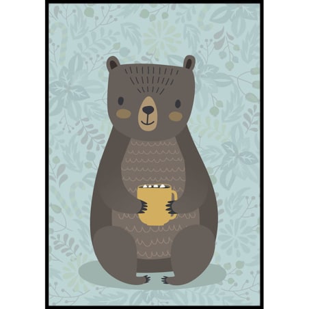 plakat zimowy misiu 30x40 cm