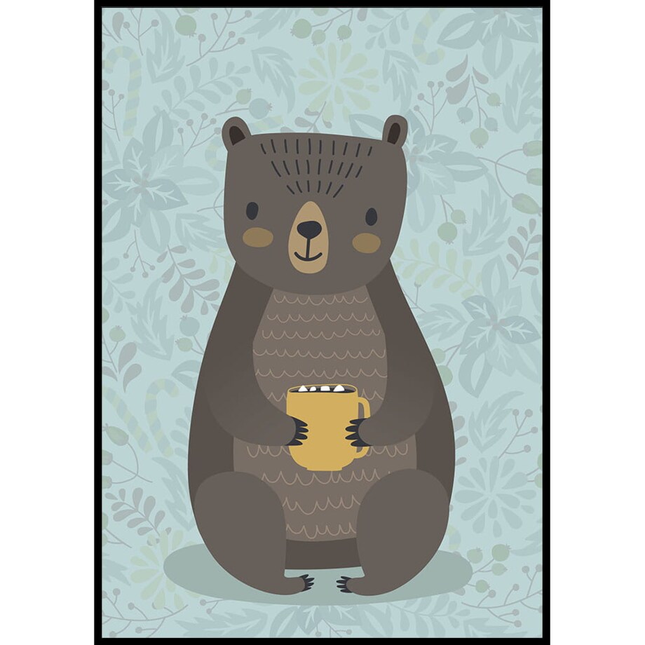 plakat zimowy misiu 30x40 cm
