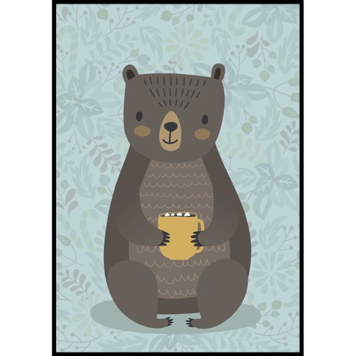 plakat zimowy misiu 30x40 cm