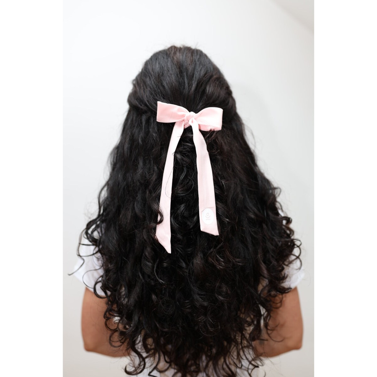 Gumka do włosów BOWTIFUL scrunchie z kokardą - powdered pink