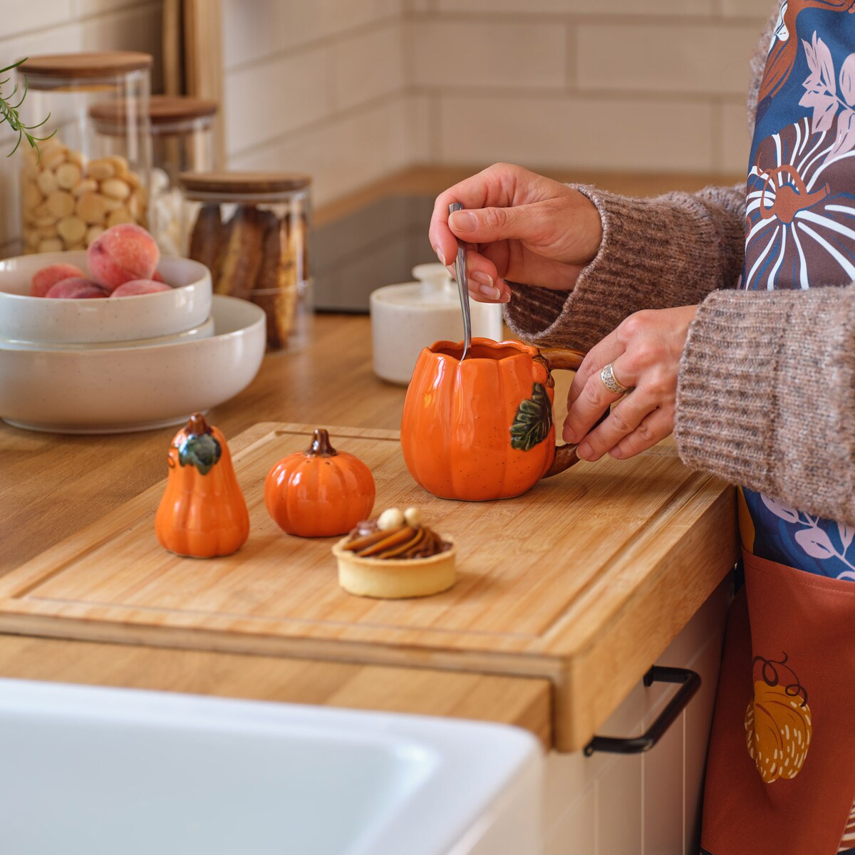 Solniczka I Pieprzniczka Jovialo z motywem dyni