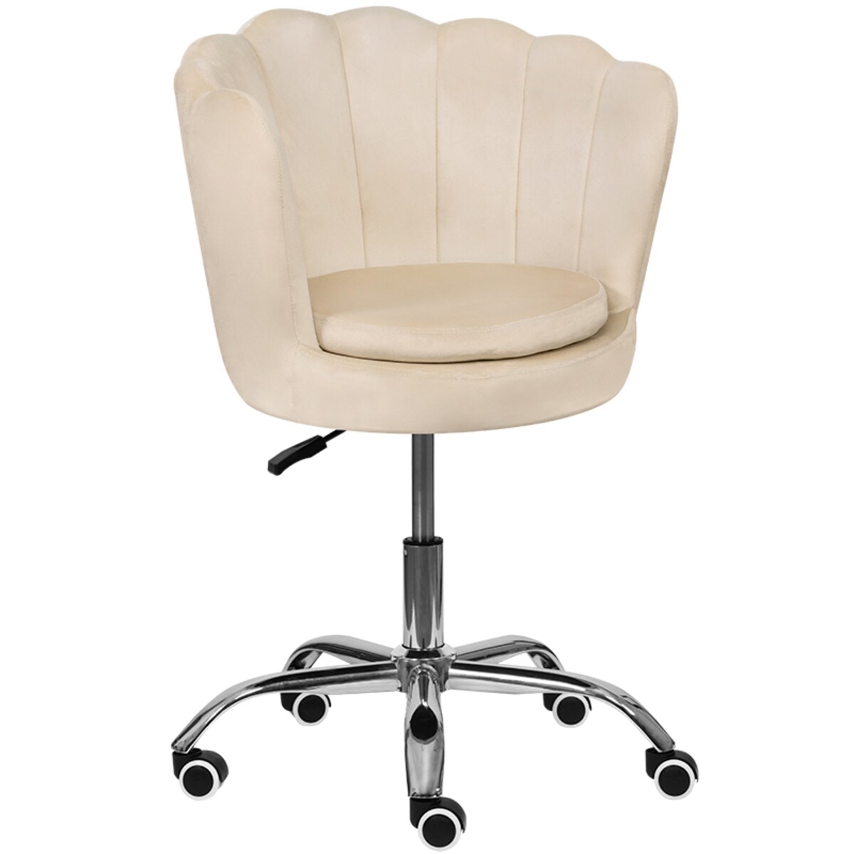 Fotel biurowy krzesło obrotowe muszelka regulowane welurowe