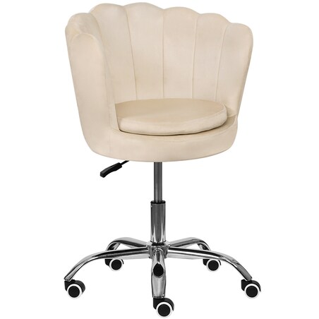 Fotel biurowy krzesło obrotowe muszelka regulowane welurowe