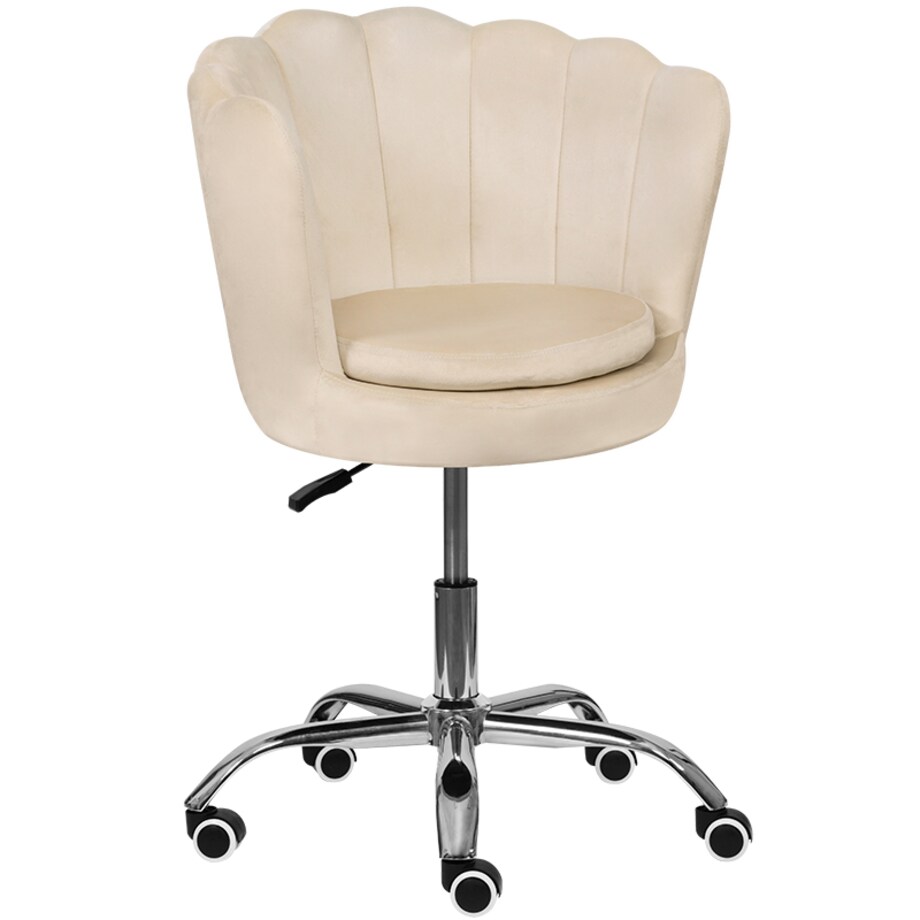 Fotel biurowy krzesło obrotowe muszelka regulowane welurowe