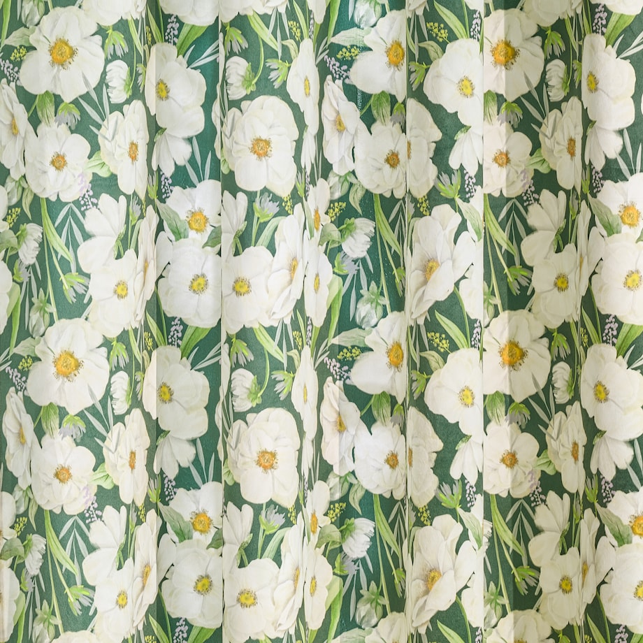 Zasłona z nadrukiem Emeris 140x250 cm z motywem kwiatowym