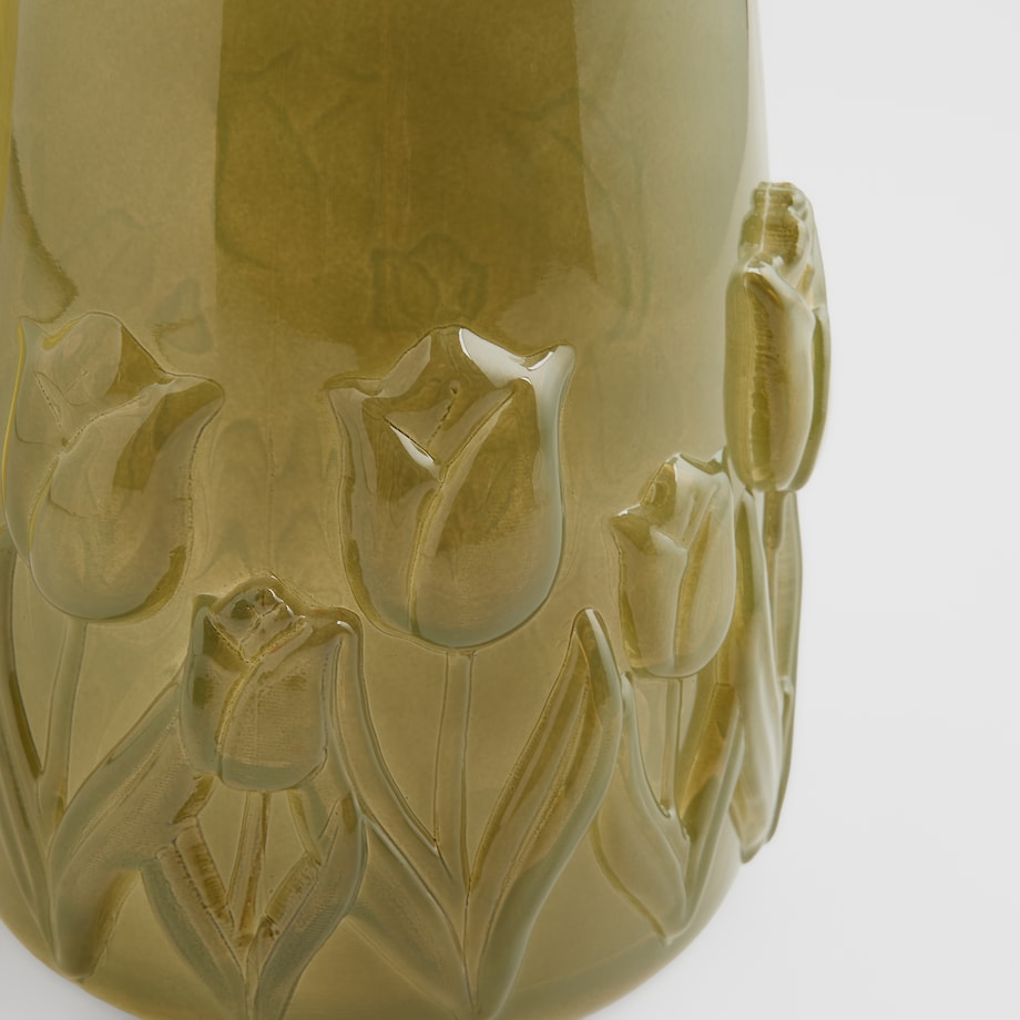 Wazon Glass tulip z motywem kwiatowym
