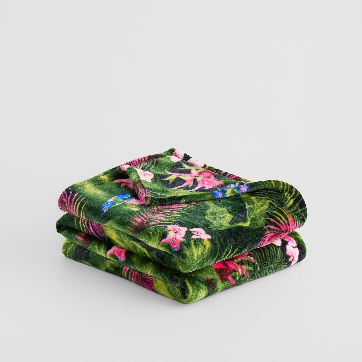 Drukowany koc Tripio 150x200 cm z motywem tropikalnym