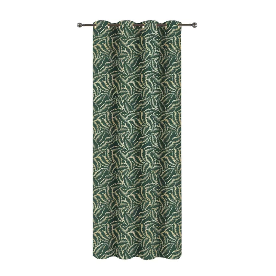 Zasłona Welwetowa Foglare 140x250 cm z motywem liściastym