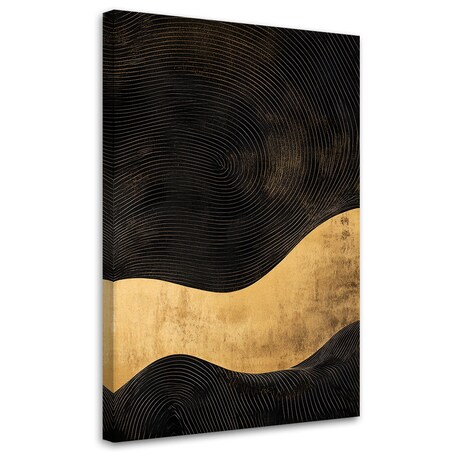 Feeby Obraz na płótnie, Abstrakcja Złota Fala Glamour 80x120