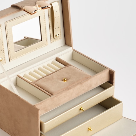 Szkatułka z lustrem i szufladkami Marabow 15x24 cm