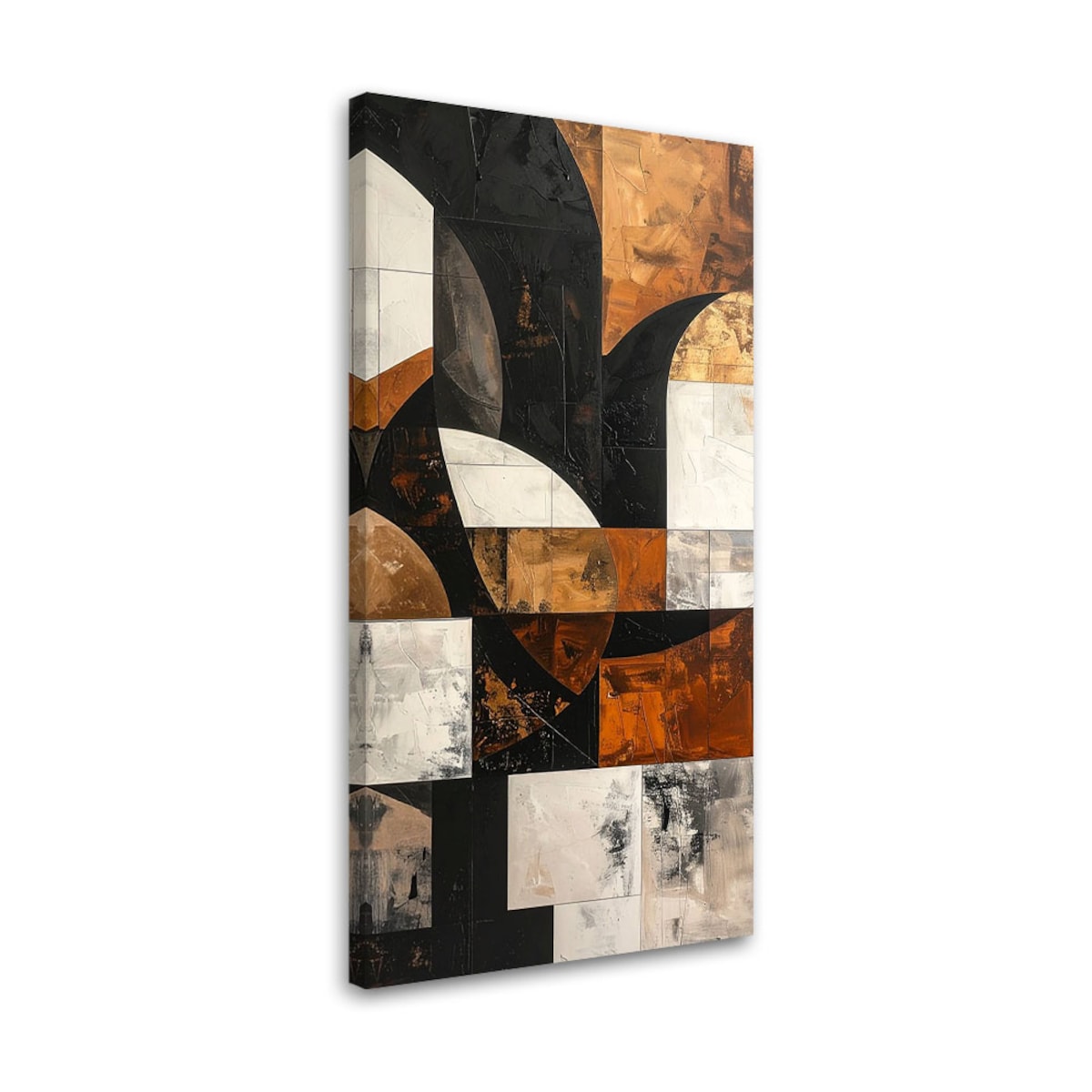 Obraz do salonu sypialni biura loftu, Geometryczne formy abstrakcja brązowy