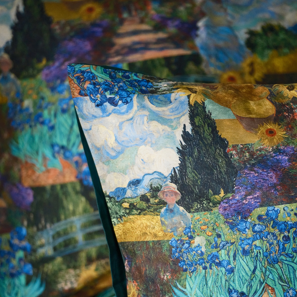 Komplet pościeli z bawełny satynowej Impresjo 200x220 cm z 2 poszewkami 70x80