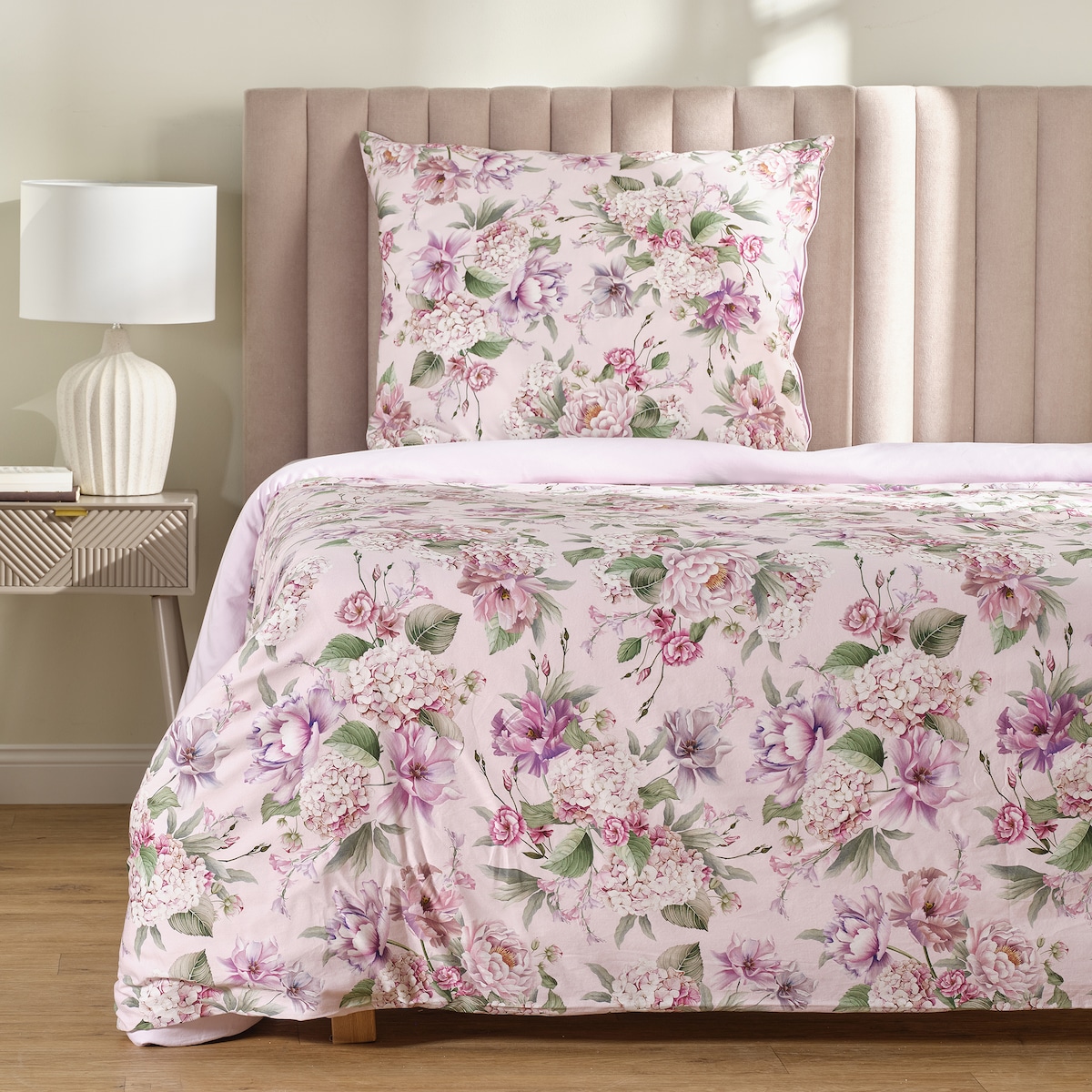 Pościel z bawełny satynowej Tensianis 140x200 cm z motywem kwiatowym