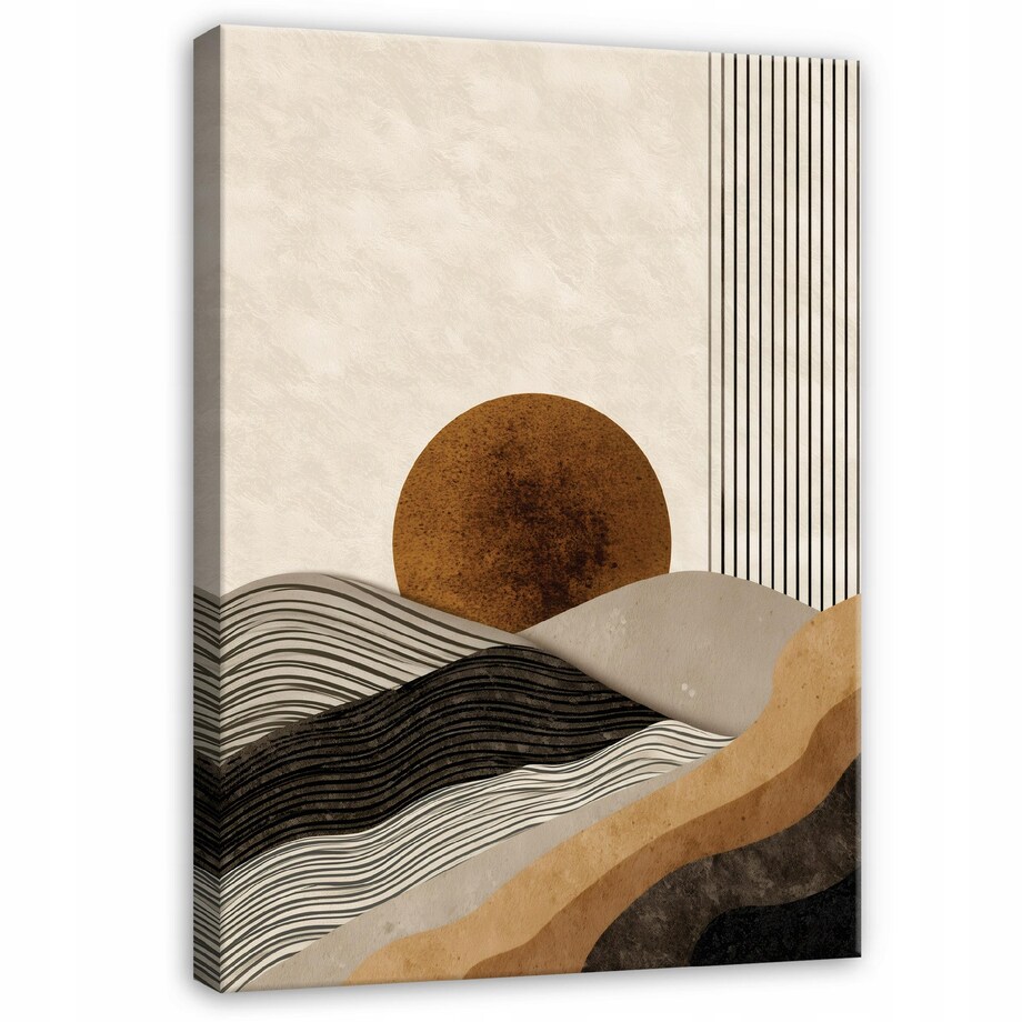 Obraz Do Kuchni Na Płótnie Abstrakcja Boho Beżowy 70x100