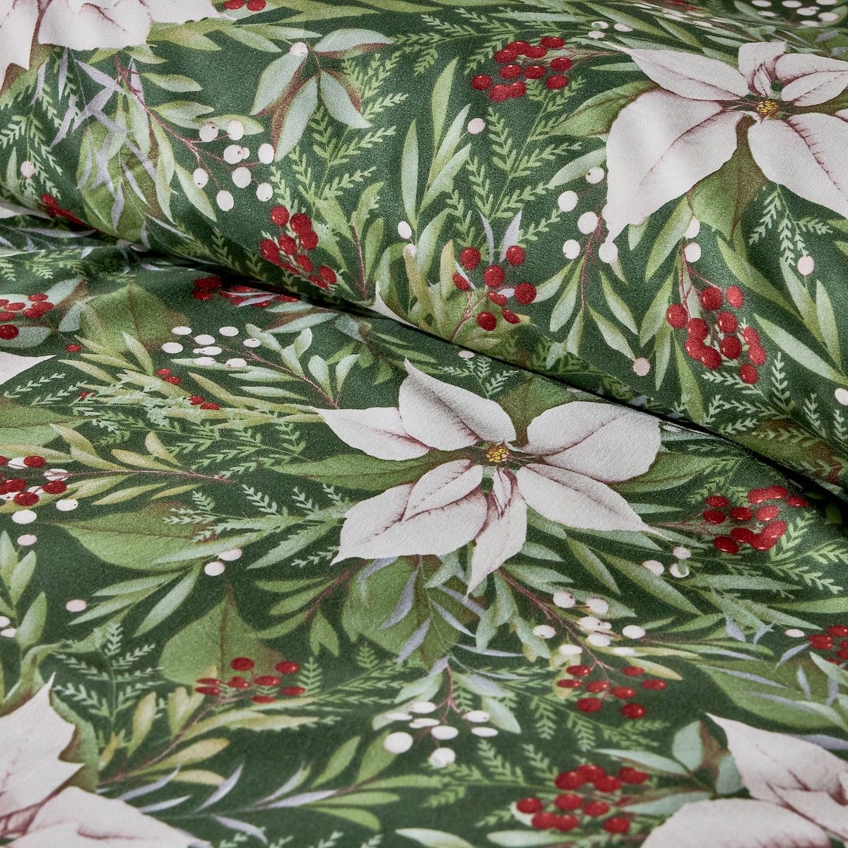 Komplet pościeli z mikrofibry Poinsetia 160x200 cm z 2 poszewkami 70x80
