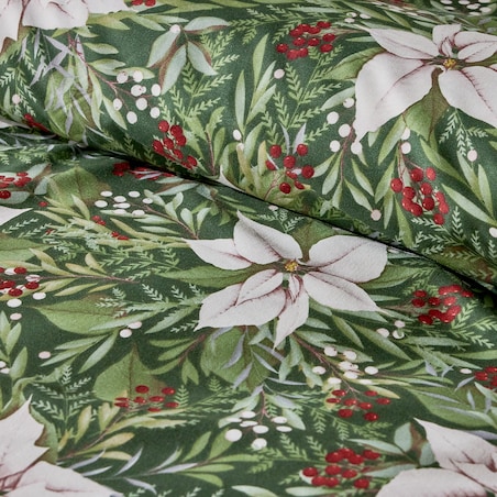 Komplet pościeli z mikrofibry Poinsetia 160x200 cm z 2 poszewkami 70x80