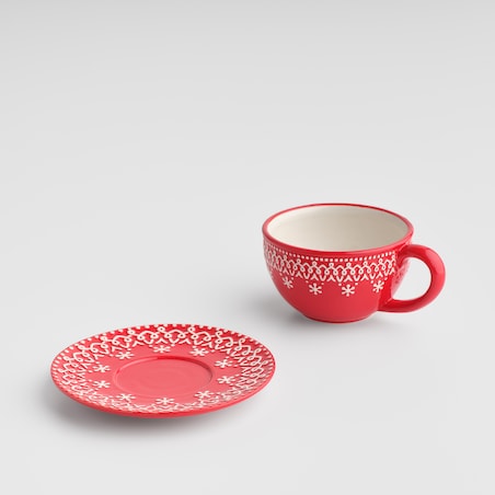 Filiżanka Ze Spodkiem Gingerjoy z motywem piernika