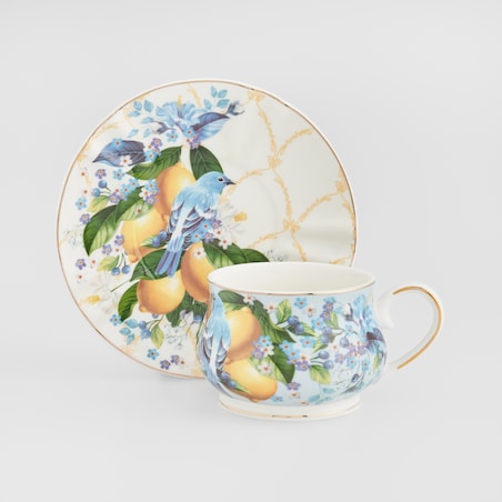 Filiżanka Ze Spodkiem Lemondi z motywem owoców