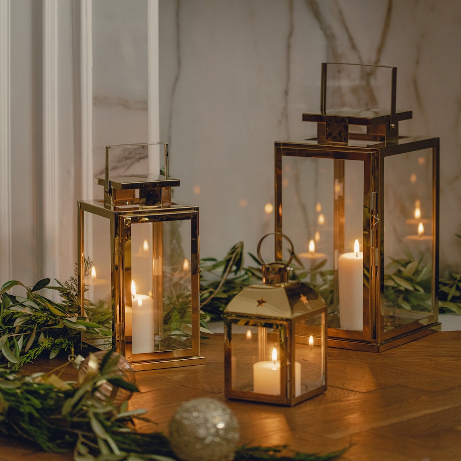 Lampion Shiny snowflake z motywem śnieżynki