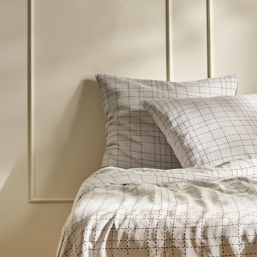 Pościel Żakardowa Sirana 160x200 cm w kratę