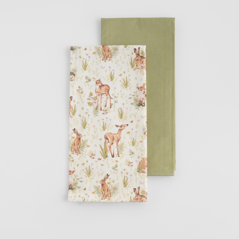 Komplet Ścierek Bambik 45x65 cm z motywem zwierzęcym