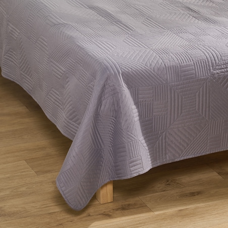 Jednokolorowa narzuta na łóżko z wytłoczonym wzorem Modern 240x260 cm