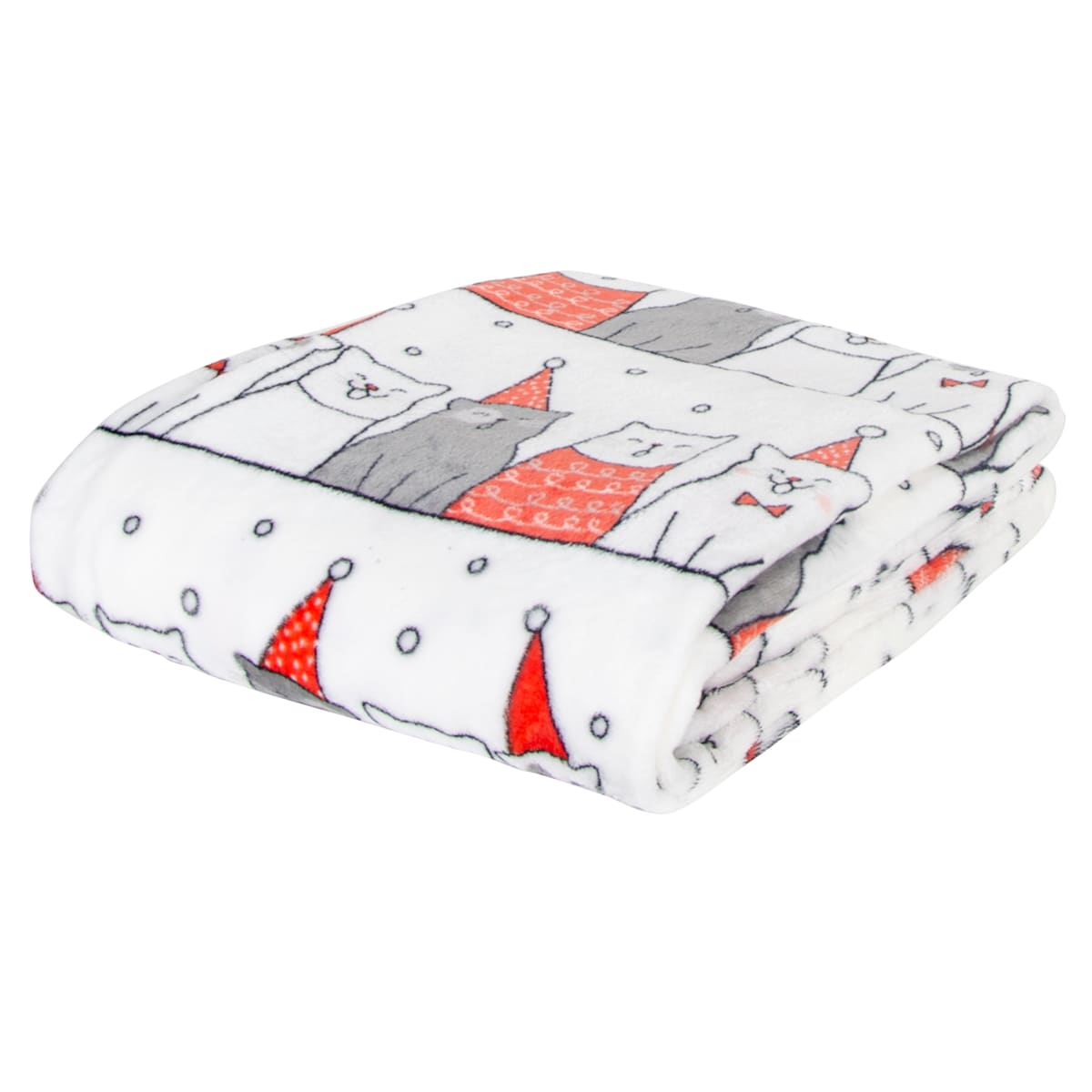 Drukowany koc Santa cat 150x200 cm