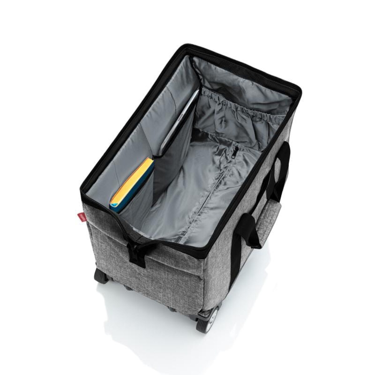 Torba na kółkach allrounder trolley twist silver, poliester, 30l