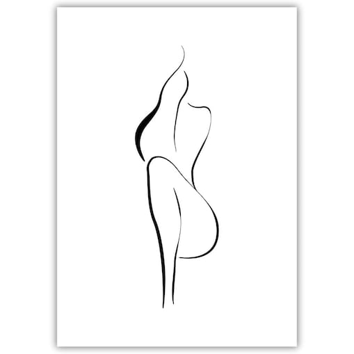 plakat line art mystery lady 8 30x40 cm