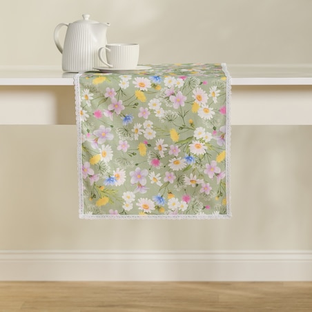 Bieżnik z nadrukiem Melow 35x180 cm z wzorem kwiatowym