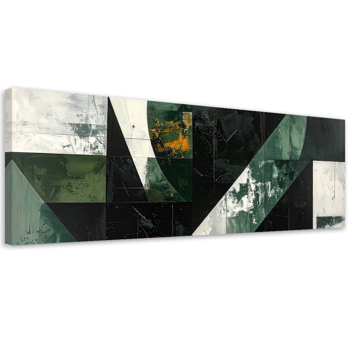 Obraz do salonu sypialni biura kuchni, Abstrakcja kształty zielony szary